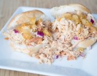 Instant Pot Shredded Hawaiian Chicken Sandwiches