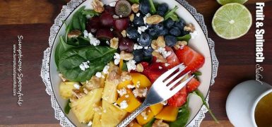 Rainbow Fruit & Spinach Salad