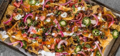 Spicy Baked Black Bean Nachos
