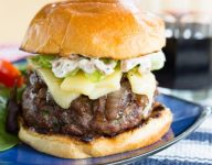 French Onion Soup au Gratin Stuffed Burgers