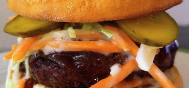 Gluten Free Bbq Hamburger with Coleslaw