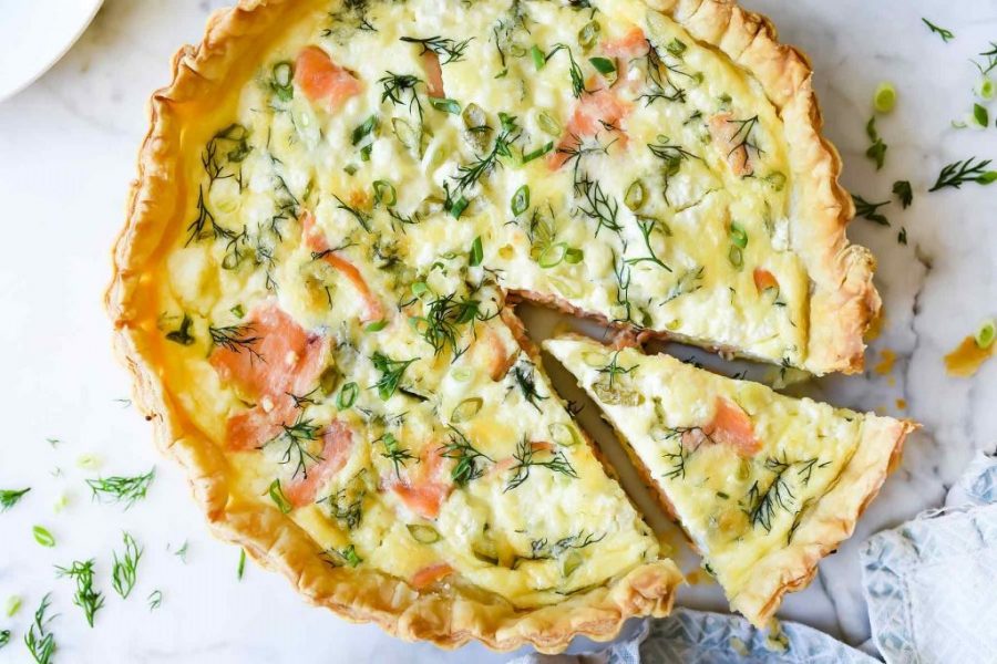 Puff Pastry Smoked Salmon and Crème Fraîche Quiche Salt and Sugar