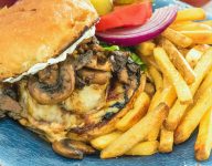 Teriyaki Mushroom Swiss Burger