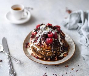 Cappuccino Pancakes with Mocha Syrup with Jura Australia