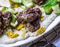 Lamb kofta balls with pine nuts and spices