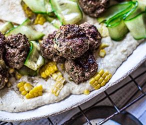 Lamb kofta balls with pine nuts and spices