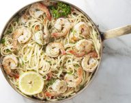 Lemon garlic shrimp scampi