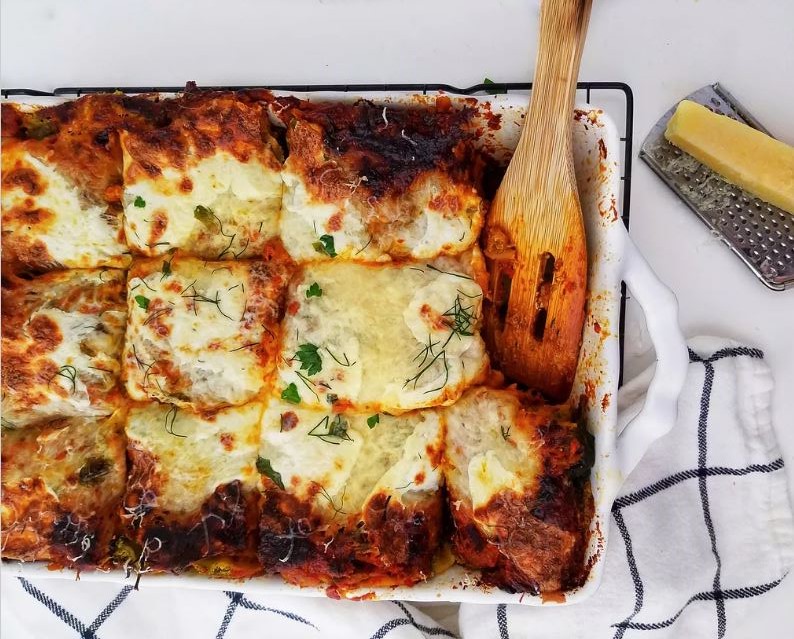 Pesto Mushroom Bolognese Lasagna Salt and Sugar