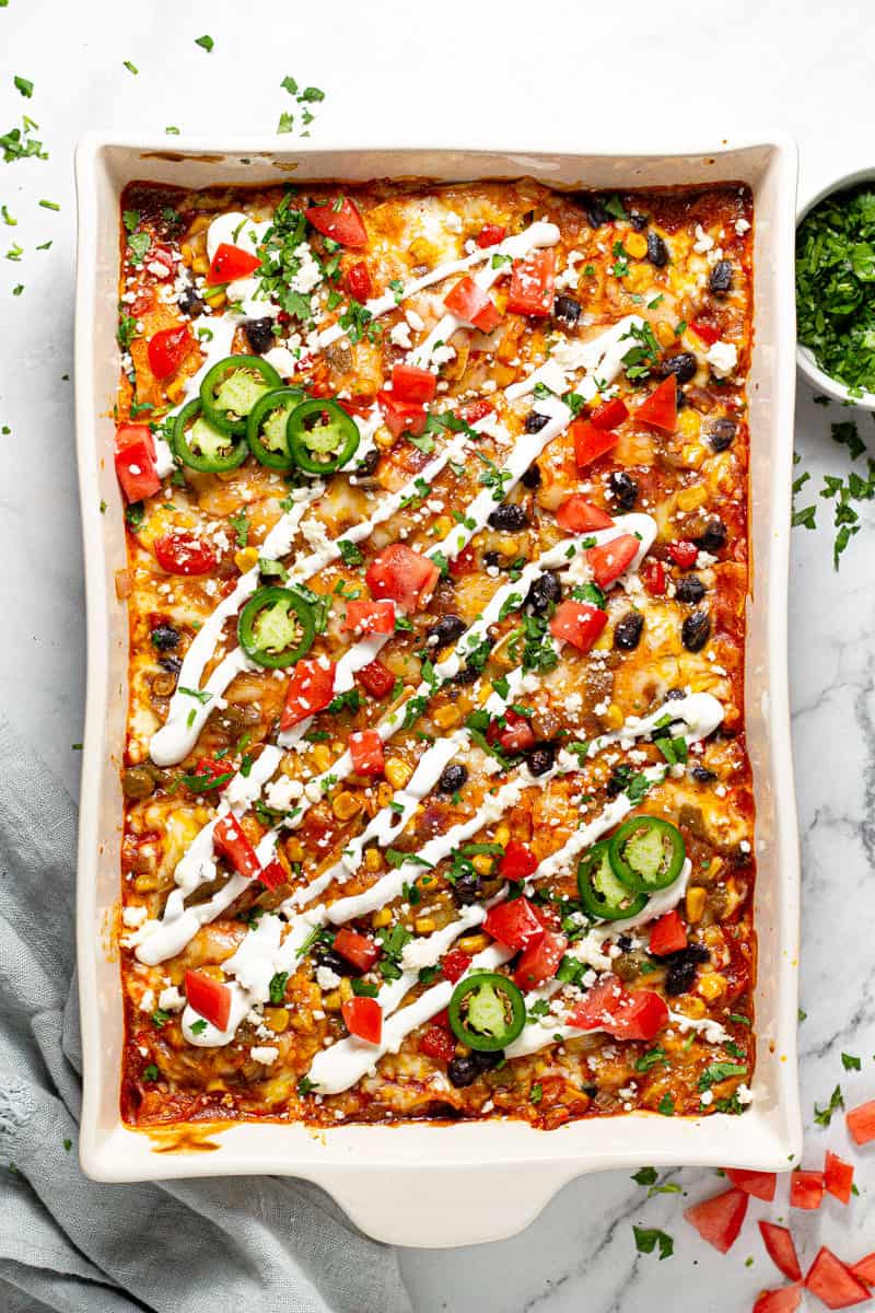 Vegetarian Enchilada Casserole Salt and Sugar